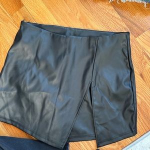 Leather skort